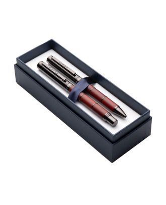 Tom Hessin Revolution Collection Ironbridge Wooden Barrel Fountain Pen and Ballpoint Pen Set