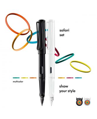 Lamy safari multicolor Fountain Pen Set