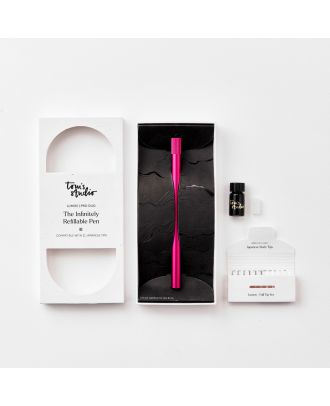 Tom's Studio Lumos Pro Duo Refillable Fineliner & Brush Pen Raspberry