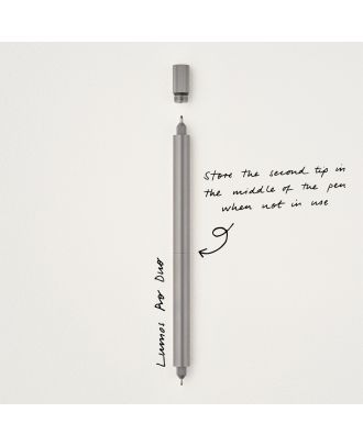 Tom's Studio Lumos Pro Duo Refillable Fineliner & Brush Pen Brass