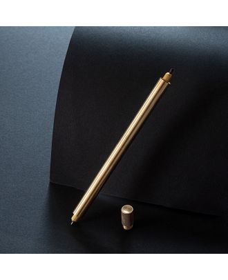 Tom's Studio Lumos Pro Duo Refillable Fineliner & Brush Pen Brass