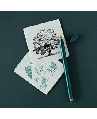 Tom's Studio Lumos Pro Duo Refillable Fineliner & Brush Pen Ivy