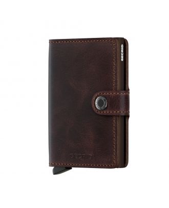 Secrid Mini Wallet Leather Chocolate Vintage