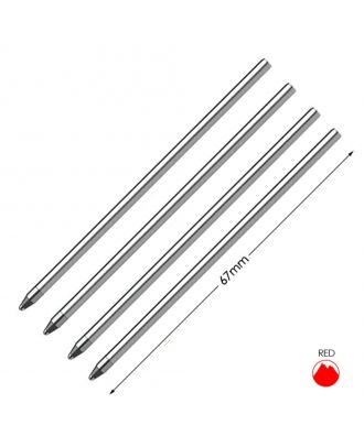 Monteverde Mini Ballpoint Refill D1-Type Medium Red (4 pack)