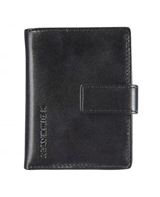 Maverick All Black Super Compact Leather Wallet with Cardprotector RFID protection