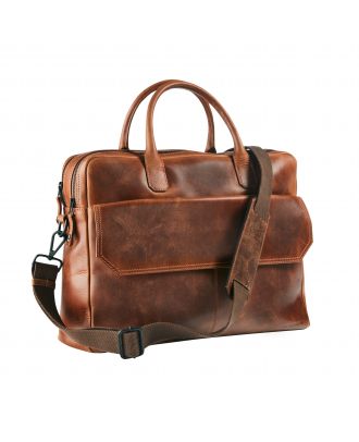 Maverick The Original Leather business bag with laptop sleeve 15'6"