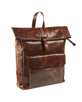 Maverick The Original Leather Rolltop Backpack with Laptop Compartment 15,6"
