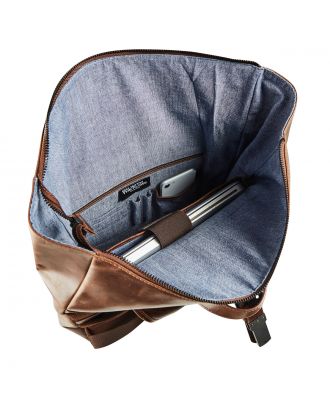 Maverick The Original Leather Rolltop Backpack with Laptop Compartment 15,6"
