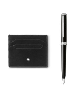 Montblanc Pix Ballpoint Pen Black met Creditcardholder Set