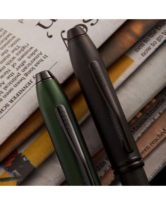 Cross Townsend Matte Green PVD Micro-knurl Fountain Pen