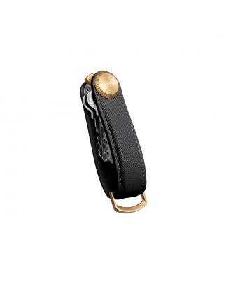 Orbitkey Key Organiser Pro Saffiano Liquorice Leather