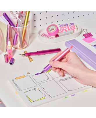 Tom's Studio Ori Highlighter Pink/Purple dubbelzijdige navulbare markeerstift