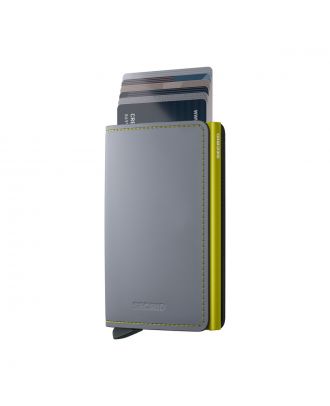Secrid Slim Wallet Matte Grey & Lime