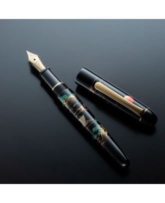 Platinum #3776 Century Silver Kaga Maki-e Sansui Fountain Pen