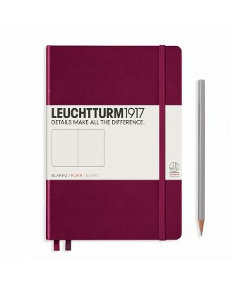 Leuchtturm1917 Notitieboek Medium Port Red Blanco