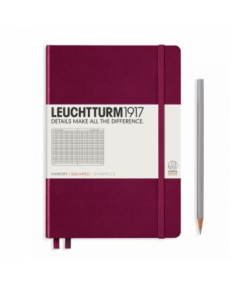 Leuchtturm1917 Notitieboek Medium Port Red Geruit