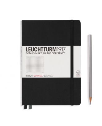 Leuchtturm1917 Notitieboek Medium Black Geruit