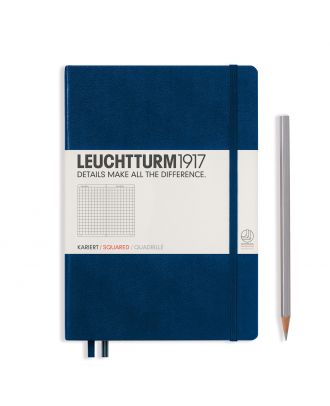 Leuchtturm1917 Notitieboek Medium Navy Geruit