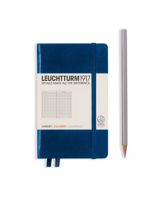 Leuchtturm1917 Notitieboek Pocket Navy Geruit