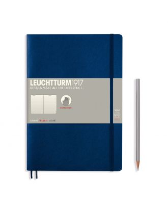 Leuchtturm1917 Notitieboek Composition B5 Soft Cover Navy Gelijnd