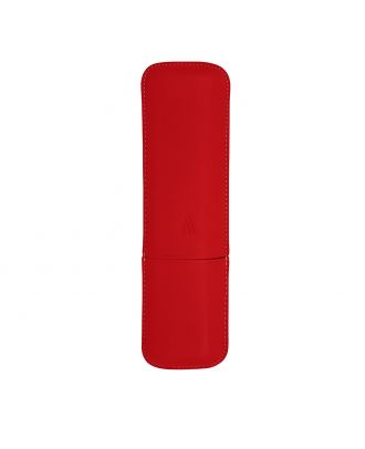Recife Rivièra Lederen Hard Case Pen Etui Red voor 2 pennen