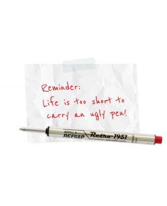 Retro 51 Rollerball Refill Red 3-Pack