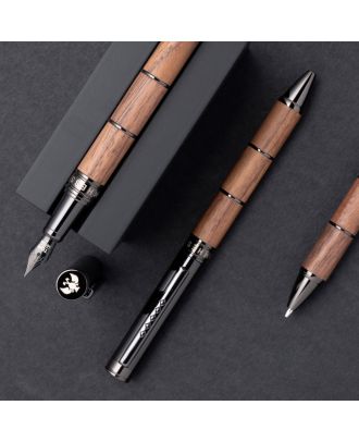 Tom Hessin Revolution Collection Rustic Wooden Ballpoint Pen