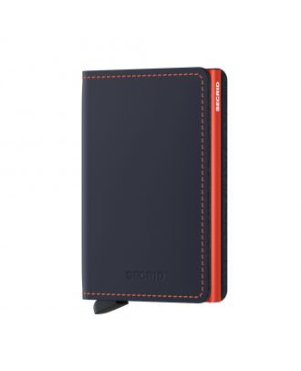 Secrid Slim Wallet Night Blue & Orange Matte