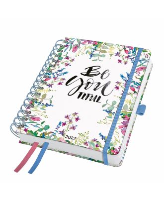 Sigel Jolie Beauty 2027 Spiral Weekly Planner A5 Flower Parade Hard Cover