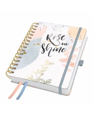 Sigel Jolie Beauty 2027 Spiral Weekly Planner A5 Soft Glimmer Hard Cover