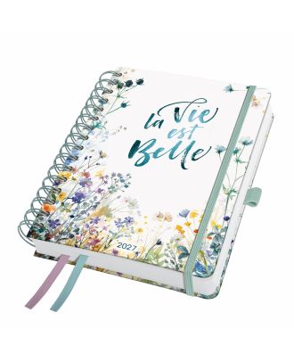 Sigel Jolie Beauty 2027 Spiral Weekly Planner A5 Summer Tangle Hard Cover