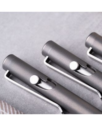 Tactile Turn Bolt Action Pen Stonewashed Titanium Short Ballpoint Pen