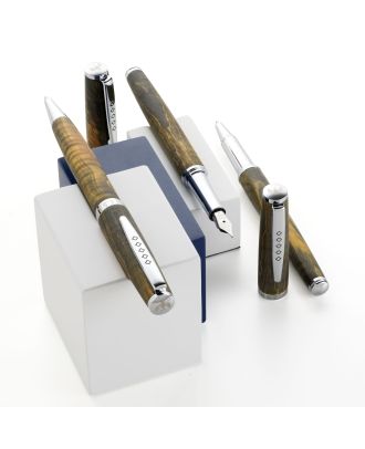 Tom Hessin Edinburgh Collection Arthur's Seat Green Fountain Pen and Ballpoint Pen Set