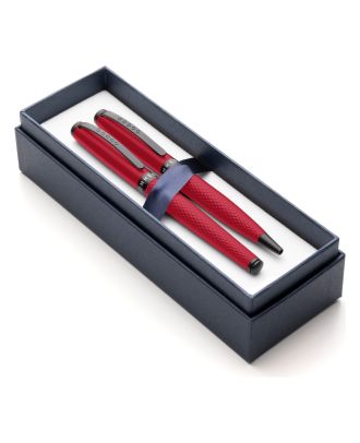 Tom Hessin Magnetic Series Poppy Red Fountain Pen and Ballpoint Pen Set