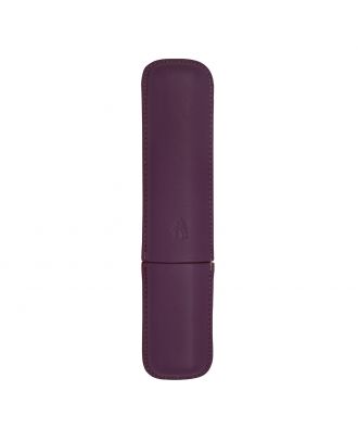 Recife Rivièra Lederen Hard Case Pen Etui Violet voor 1 pen