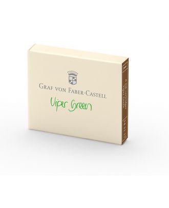 Graf von Faber-Castell Vulpen Inkt Cartridges 6 pack Viper Green
