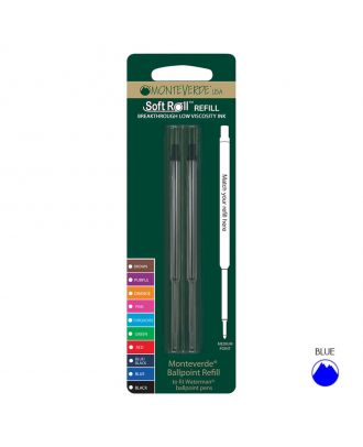 Monteverde Ballpoint Refill Waterman-Type Medium Blue (2 pack)
