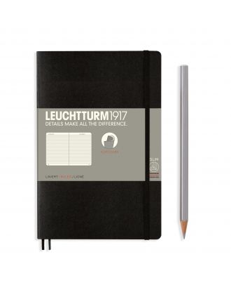 Leuchtturm1917 Notitieboek Composition B6+ Soft Cover Black Gelijnd