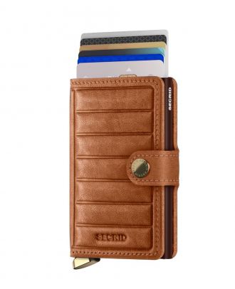 Secrid Premium Mini Wallet Emboss Lines Cognac