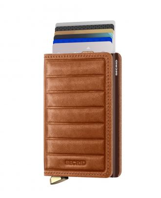 Secrid Premium Slim Wallet Emboss Lines Cognac