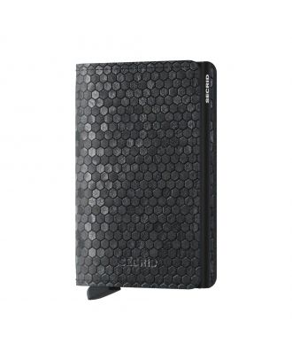 Secrid Slim Wallet Leather Hexagon Black