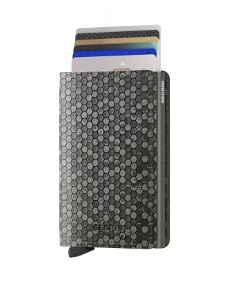 Secrid Slim Wallet Leather Hexagon Grey