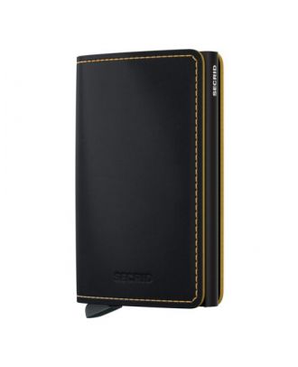 Secrid Slim Wallet Matte Black & Ochre