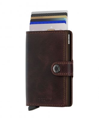 Secrid Mini Wallet Leather Chocolate Vintage