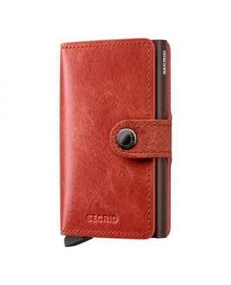 Secrid Mini Wallet Leather Vintage Orange