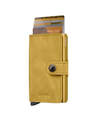 Secrid Mini Wallet Leather Vintage Yellow