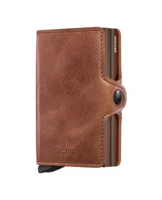 Secrid Twin Wallet Leather Vintage Cognac Brown