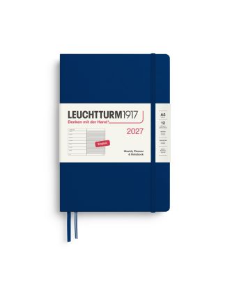 Leuchtturm1917 2027 Weekly Planner + Notes Medium Navy