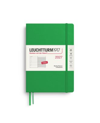 Leuchtturm1917 2027 Weekly Planner + Notes Medium Spring Leaf