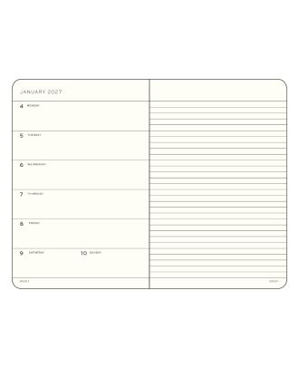 Leuchtturm1917 Agenda 2027 Weekplanner + Notities Paperback B6+ Softcover Black
